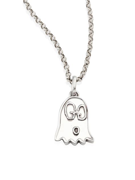 gucci chain with pendant|gucci ghost pendant necklace.